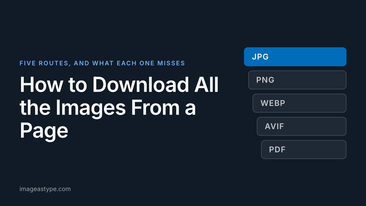 Title card reading "How to Download All the Images From a Page"